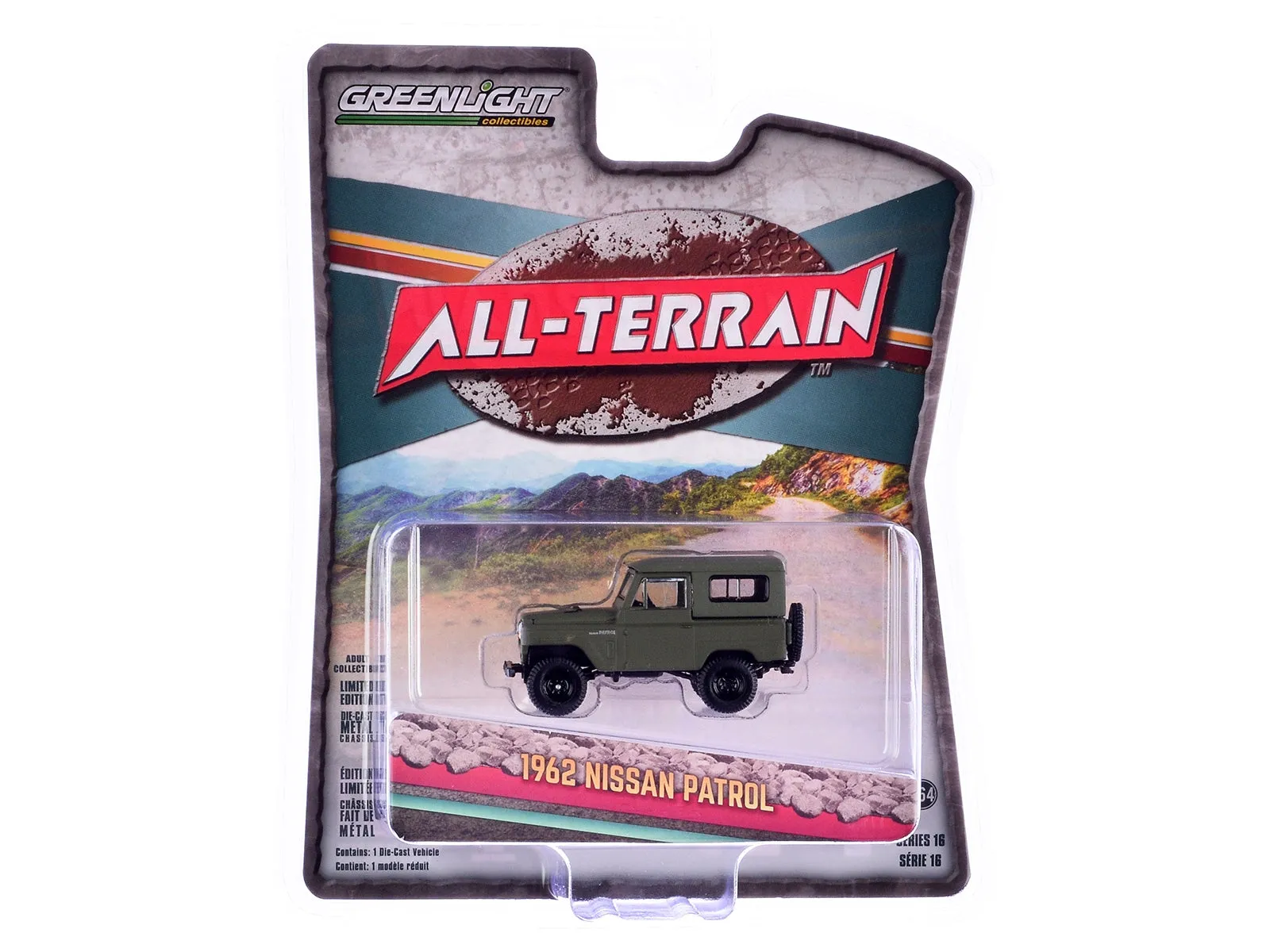1962 Nissan Patrol Matt Olive Green "All Terrain" Series 16 1/64