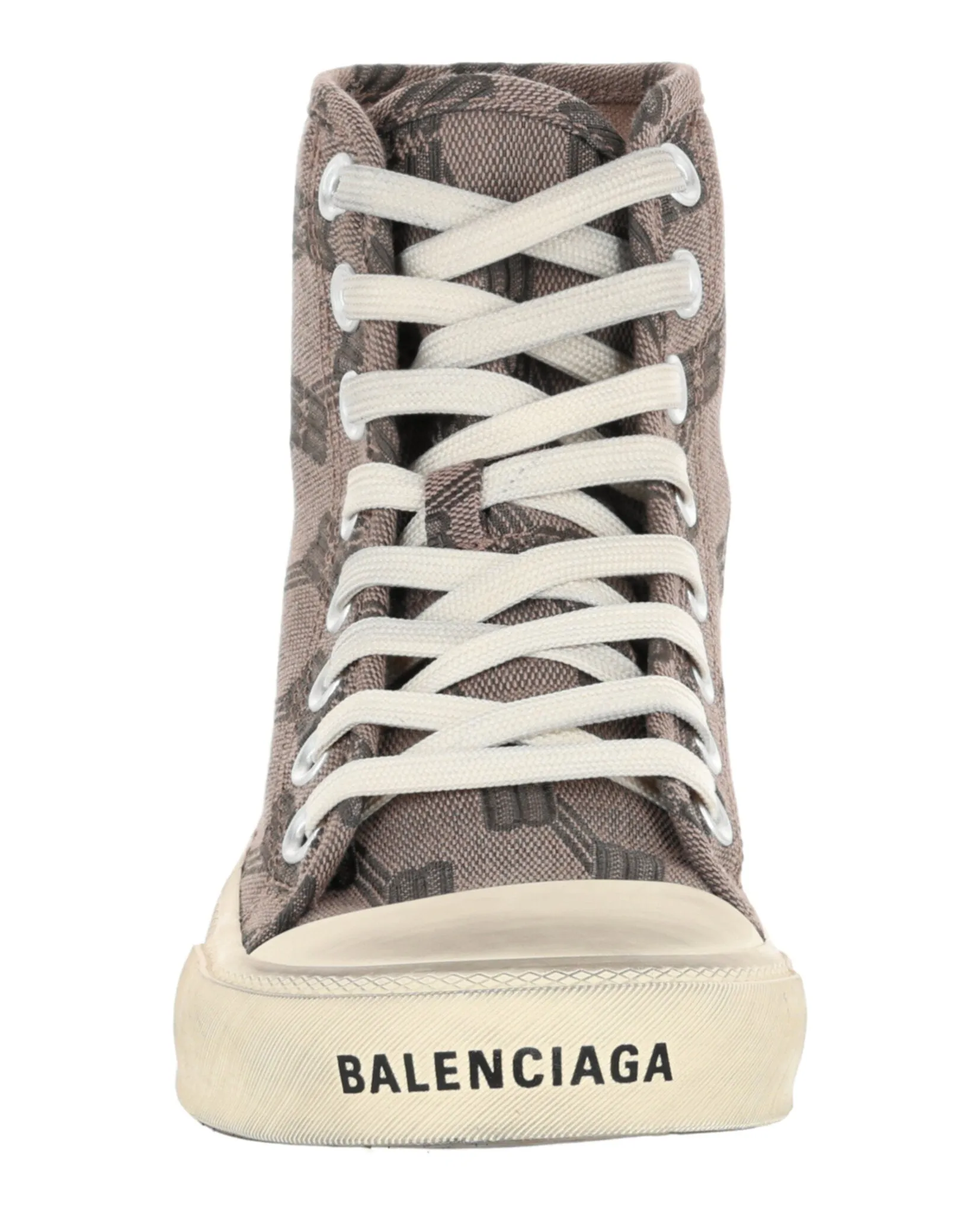 Balenciaga Womens Paris BB Monogram High-Top Sneakers