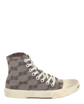 Balenciaga Womens Paris BB Monogram High-Top Sneakers