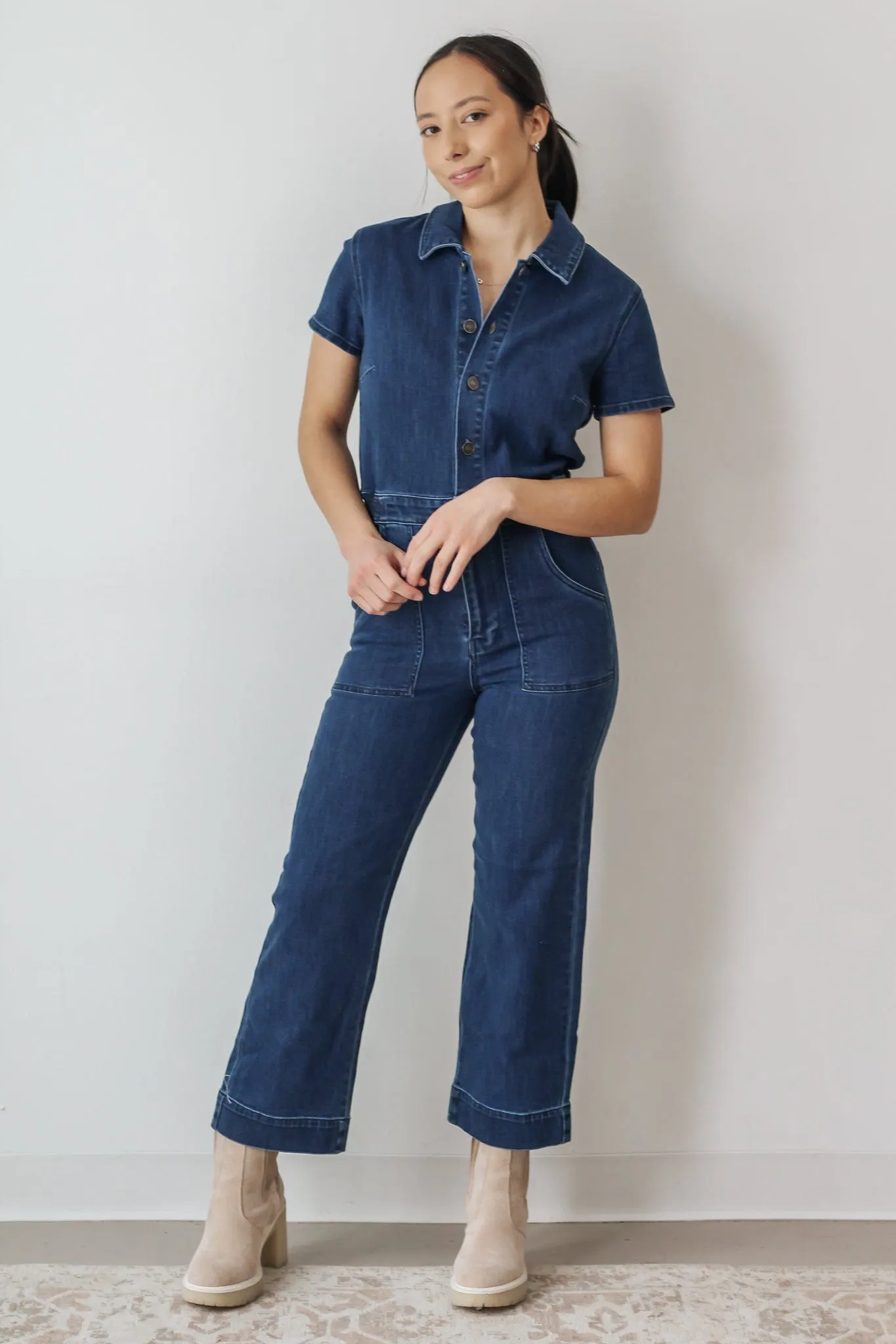 BEST SELLER KanCan Polly Denim Jumpsuit