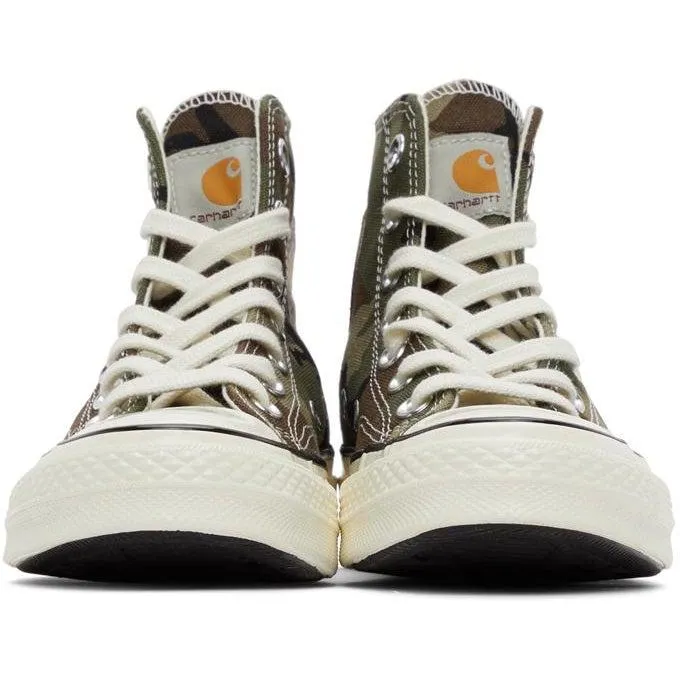 Carhartt Work In Progress Green Converse Edition Camo Chuck 70 Hi Sneakers