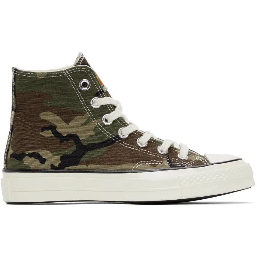 Carhartt Work In Progress Green Converse Edition Camo Chuck 70 Hi Sneakers