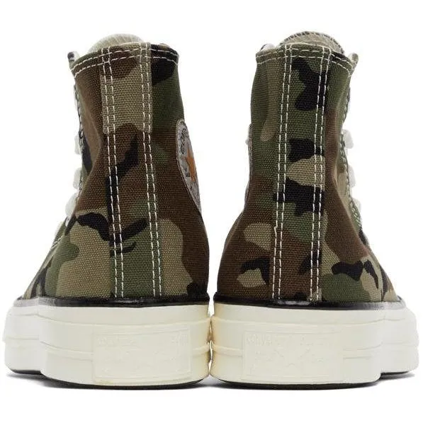 Carhartt Work In Progress Green Converse Edition Camo Chuck 70 Hi Sneakers