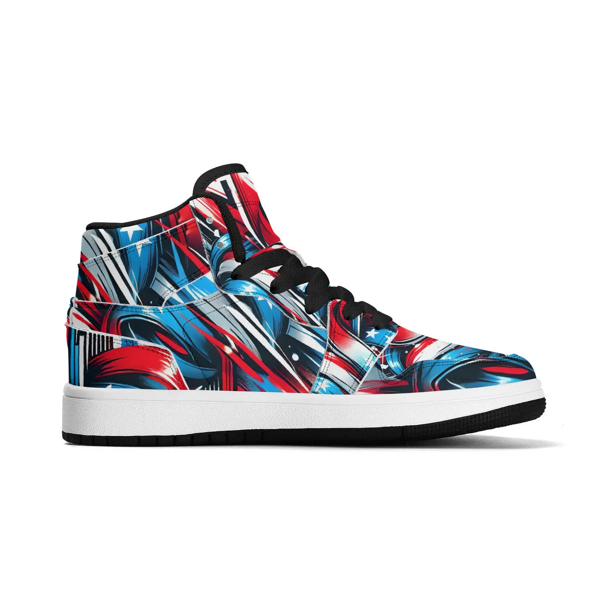 Children's Personalized High-Top Synthetic Leather Sneakers