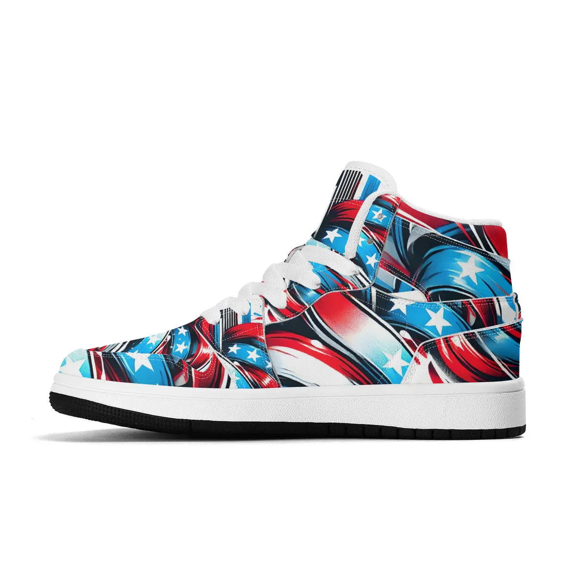 Children's Personalized High-Top Synthetic Leather Sneakers