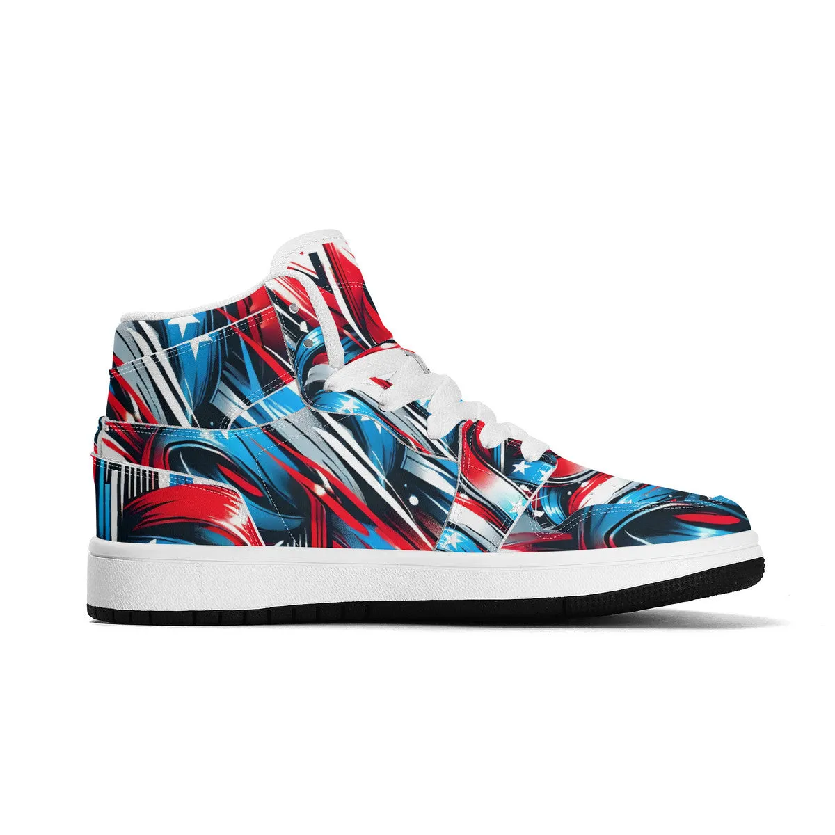 Children's Personalized High-Top Synthetic Leather Sneakers