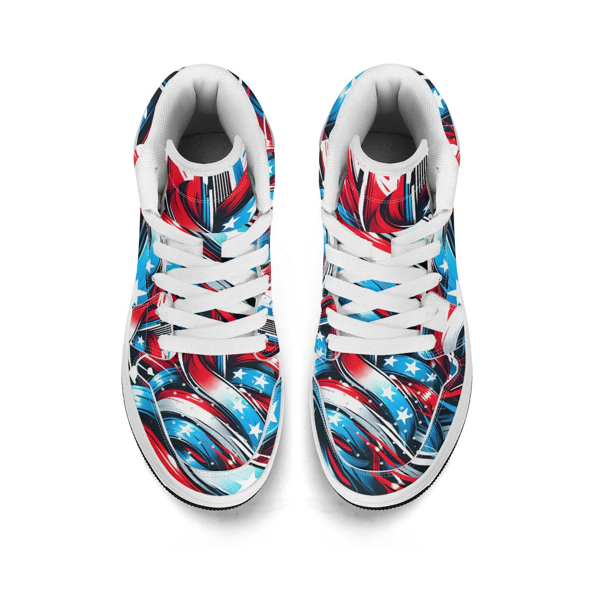Children's Personalized High-Top Synthetic Leather Sneakers