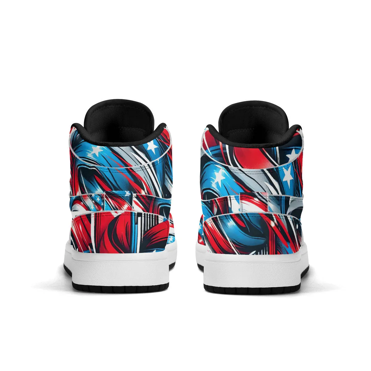 Children's Personalized High-Top Synthetic Leather Sneakers