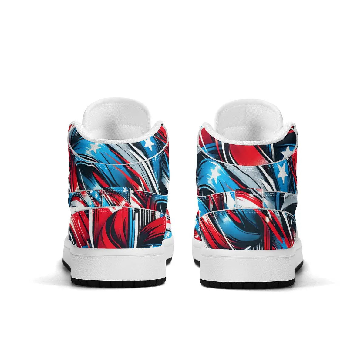 Children's Personalized High-Top Synthetic Leather Sneakers