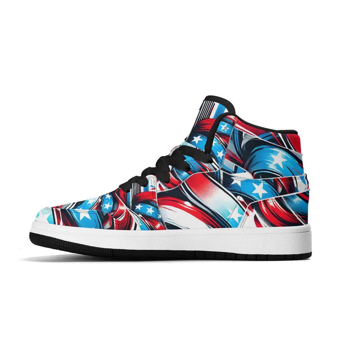 Children's Personalized High-Top Synthetic Leather Sneakers