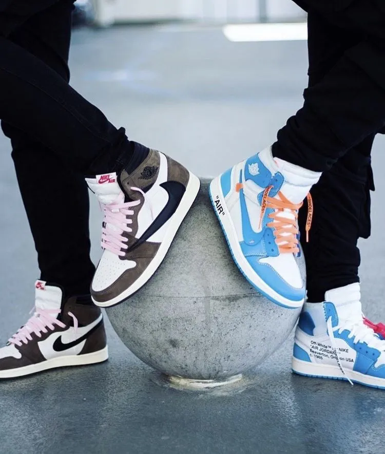 Custom Air Jordan 1 OFF-White Blue Sneakers