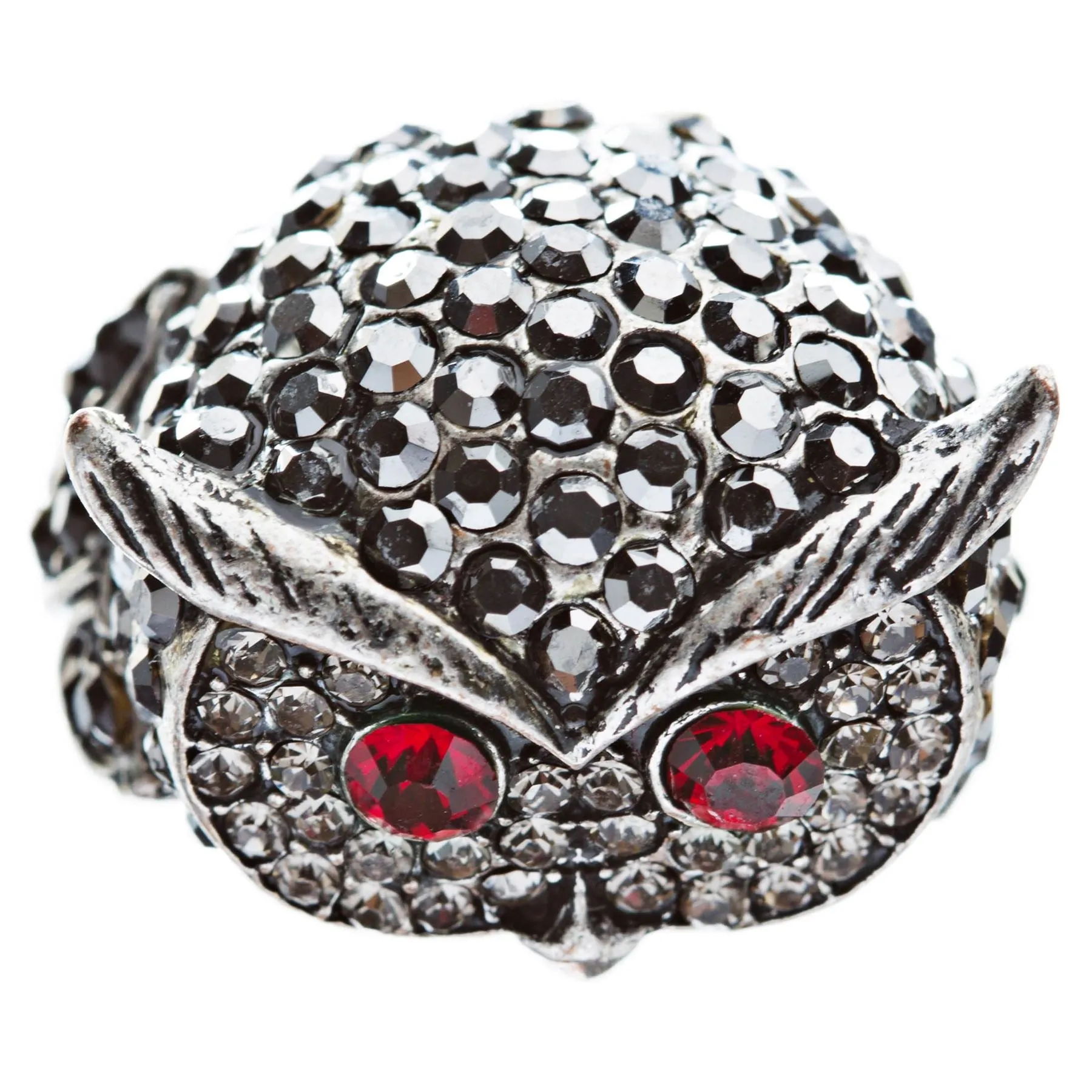 Owl Animal 3D Crystal Rhinestone Stretch Ring