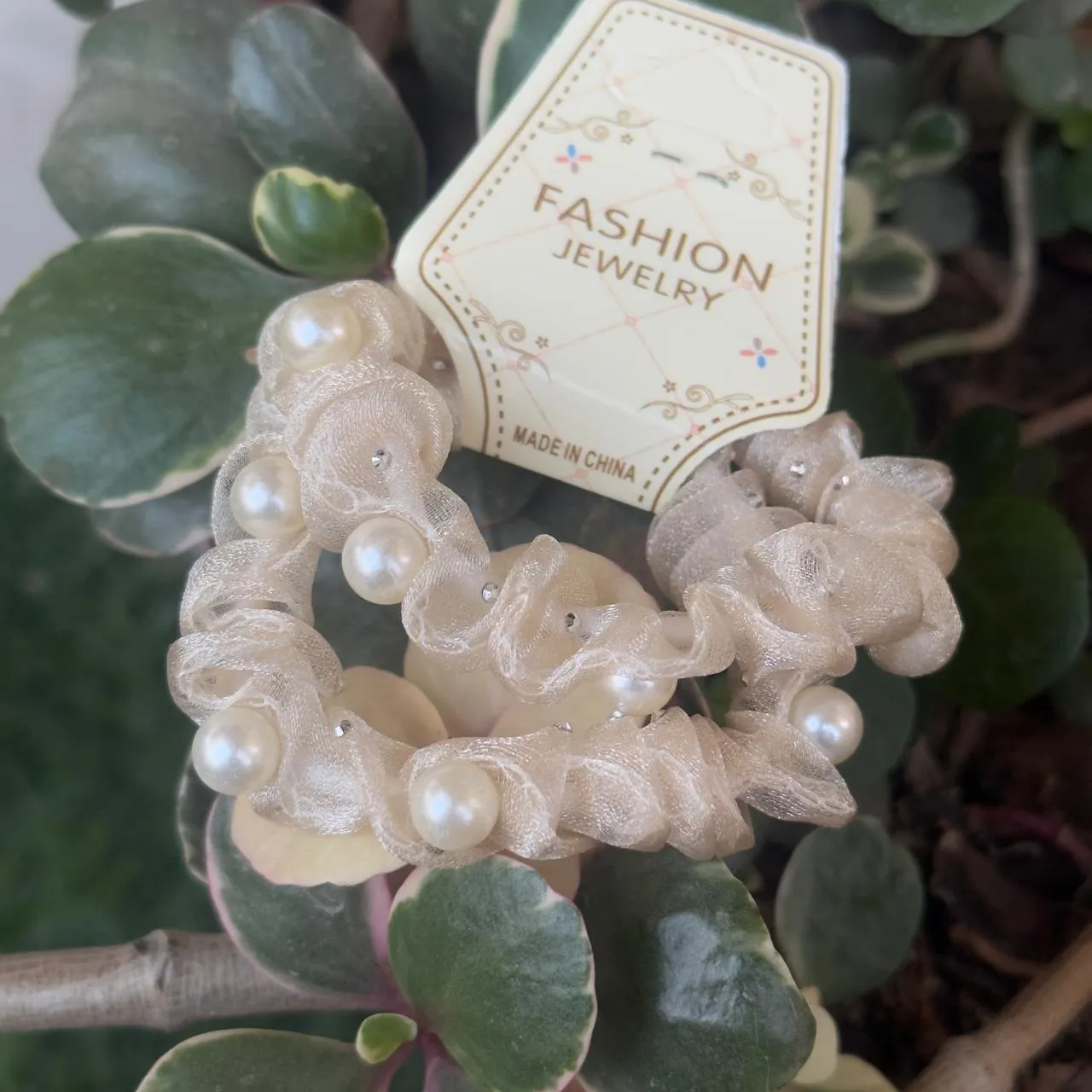 Pair of Pearl Scrunchies