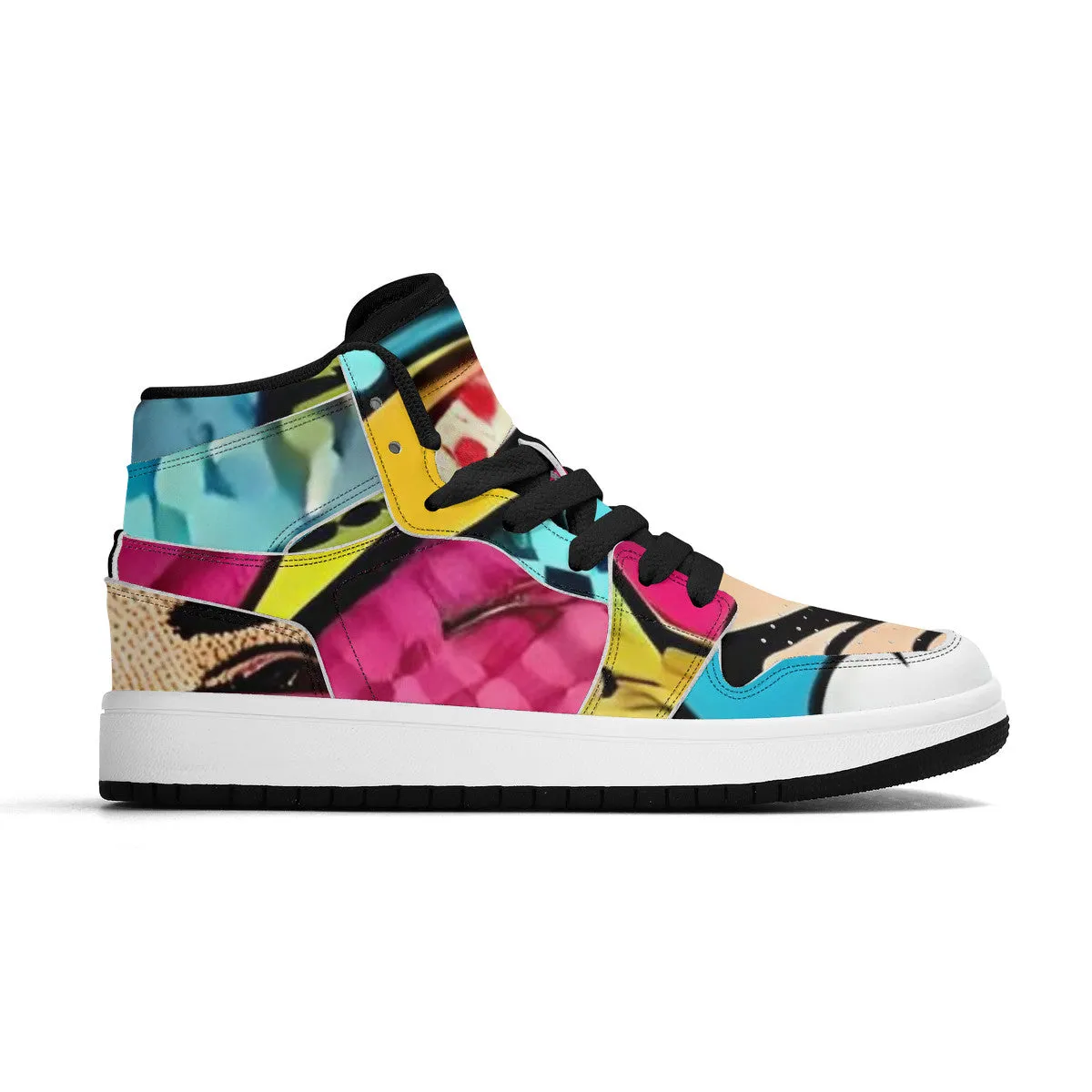 Radiant Kicks High-Top Synthetic Leather Sneakers