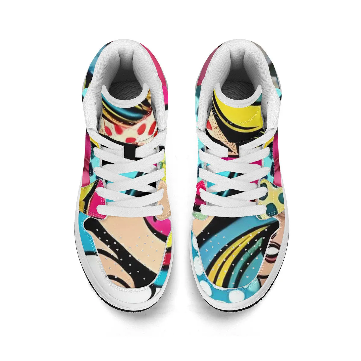 Radiant Kicks High-Top Synthetic Leather Sneakers