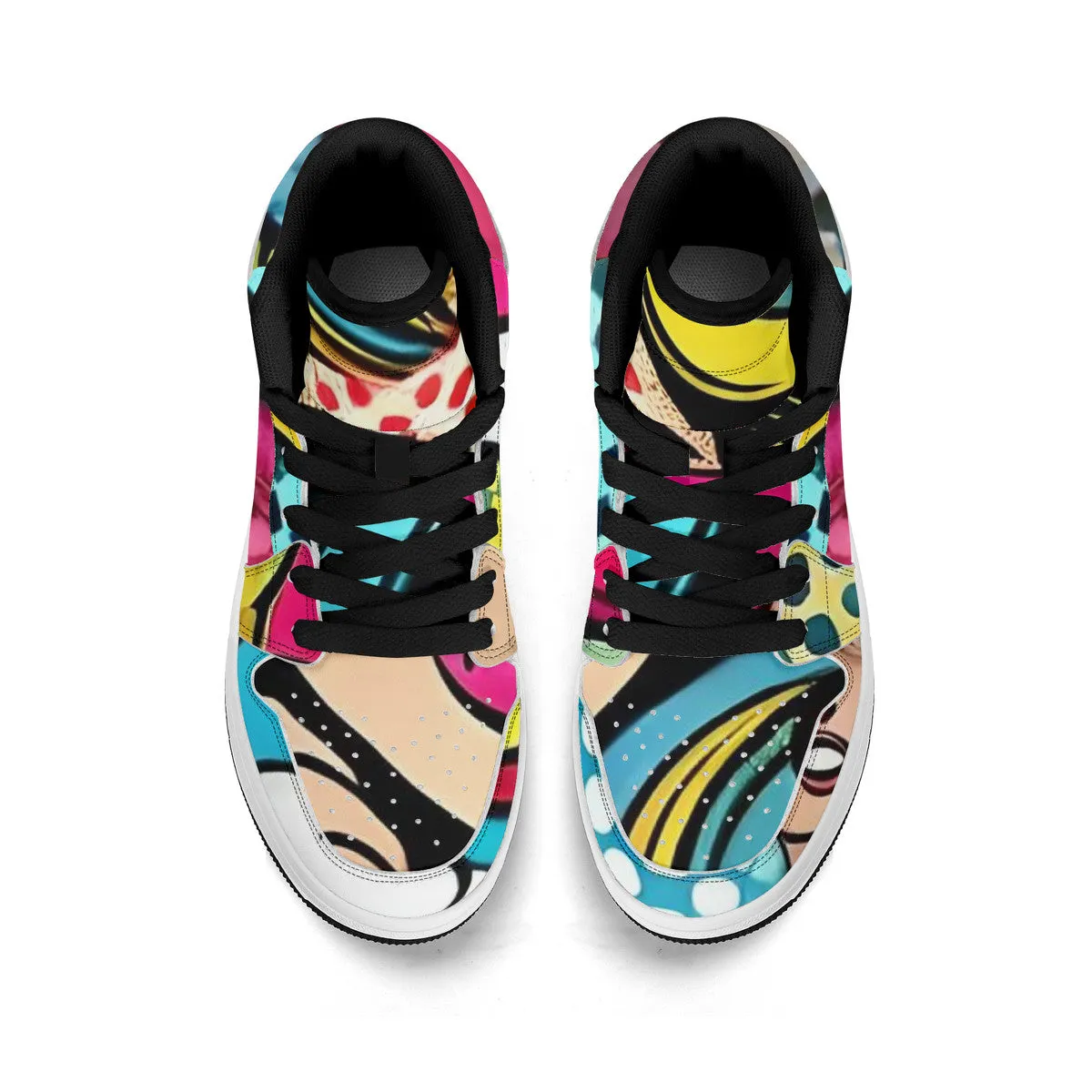 Radiant Kicks High-Top Synthetic Leather Sneakers
