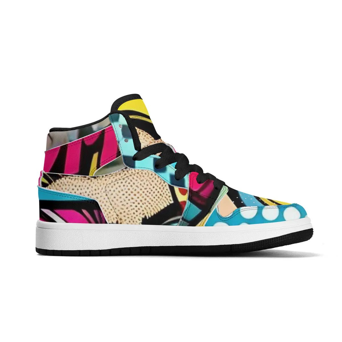 Radiant Kicks High-Top Synthetic Leather Sneakers