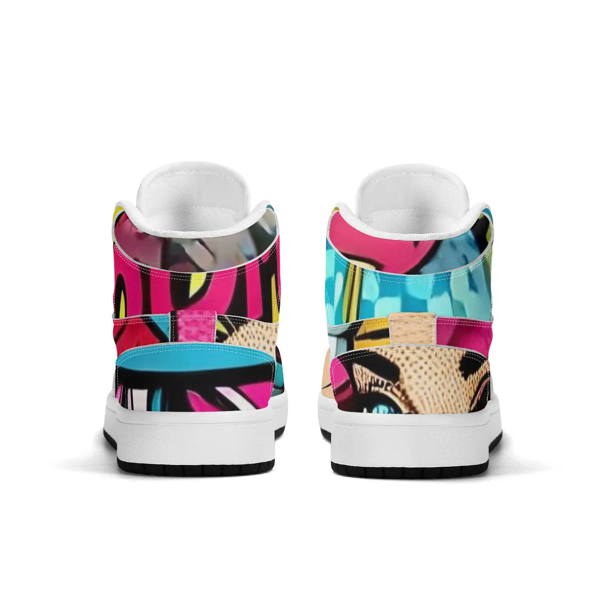 Radiant Kicks High-Top Synthetic Leather Sneakers