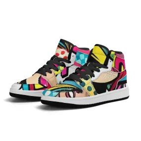 Radiant Kicks High-Top Synthetic Leather Sneakers