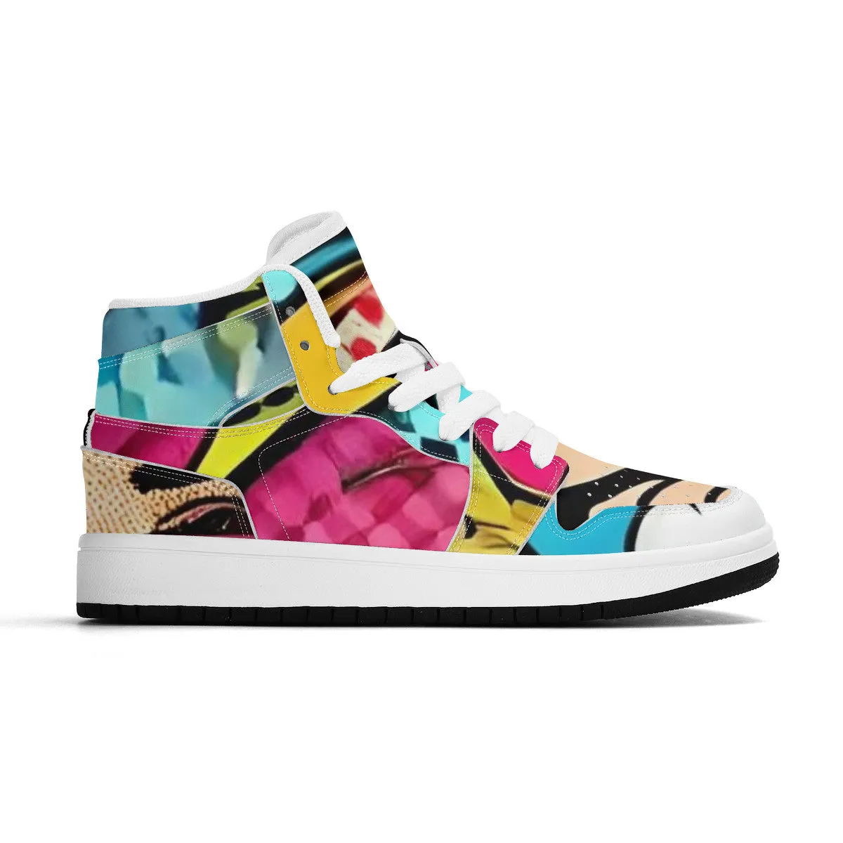 Radiant Kicks High-Top Synthetic Leather Sneakers
