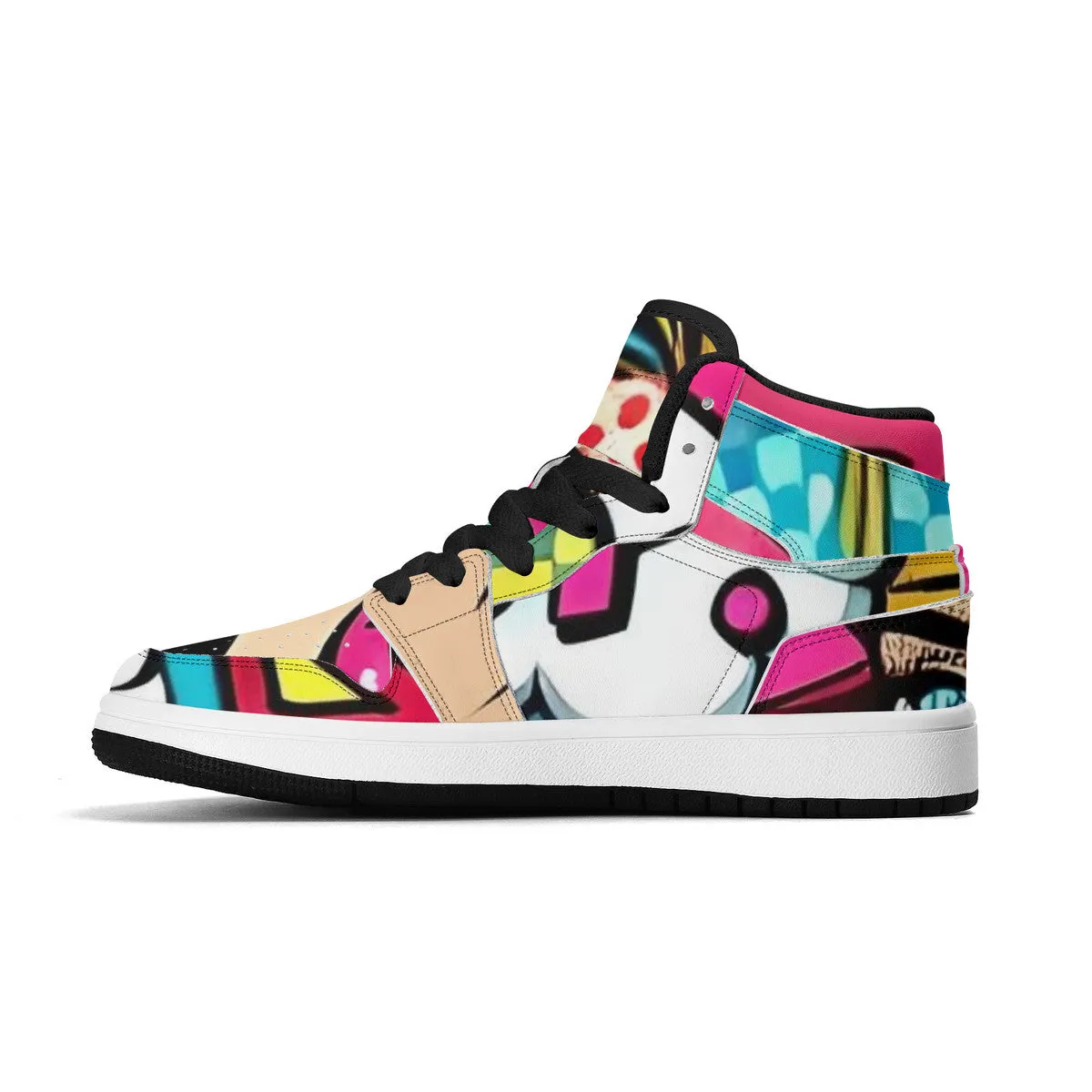 Radiant Kicks High-Top Synthetic Leather Sneakers