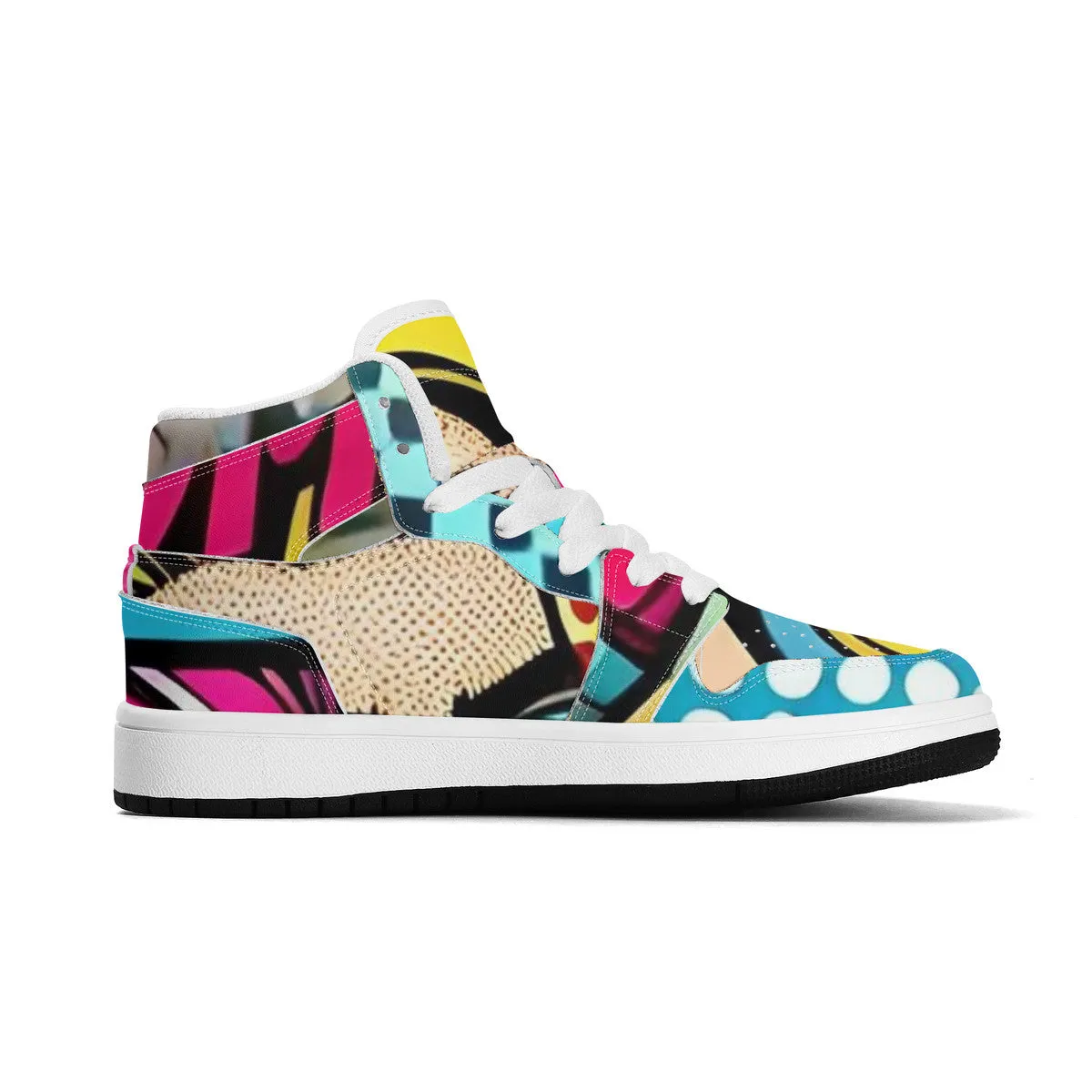 Radiant Kicks High-Top Synthetic Leather Sneakers