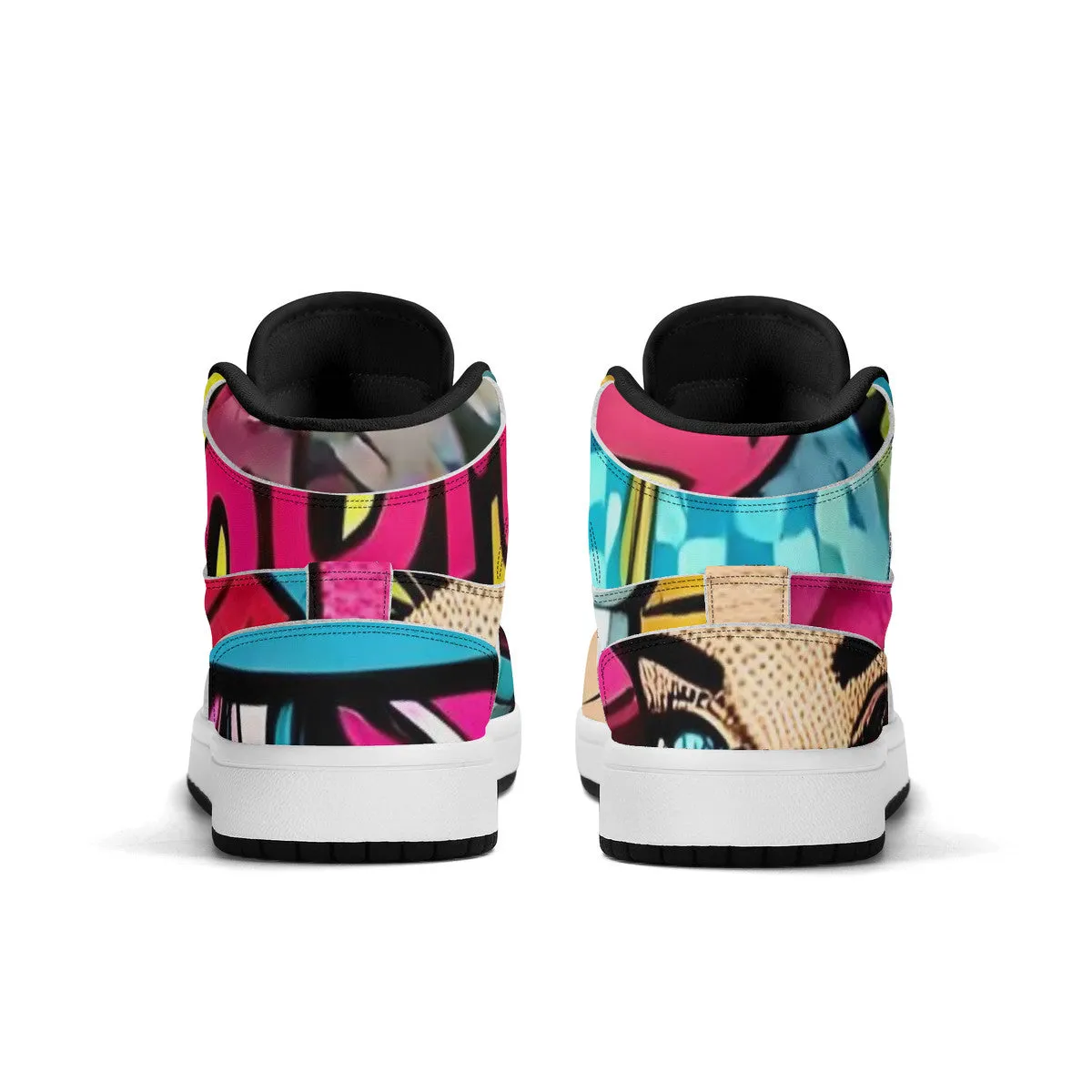 Radiant Kicks High-Top Synthetic Leather Sneakers