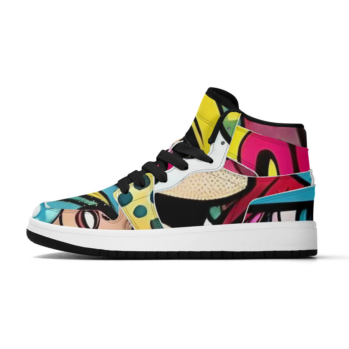 Radiant Kicks High-Top Synthetic Leather Sneakers