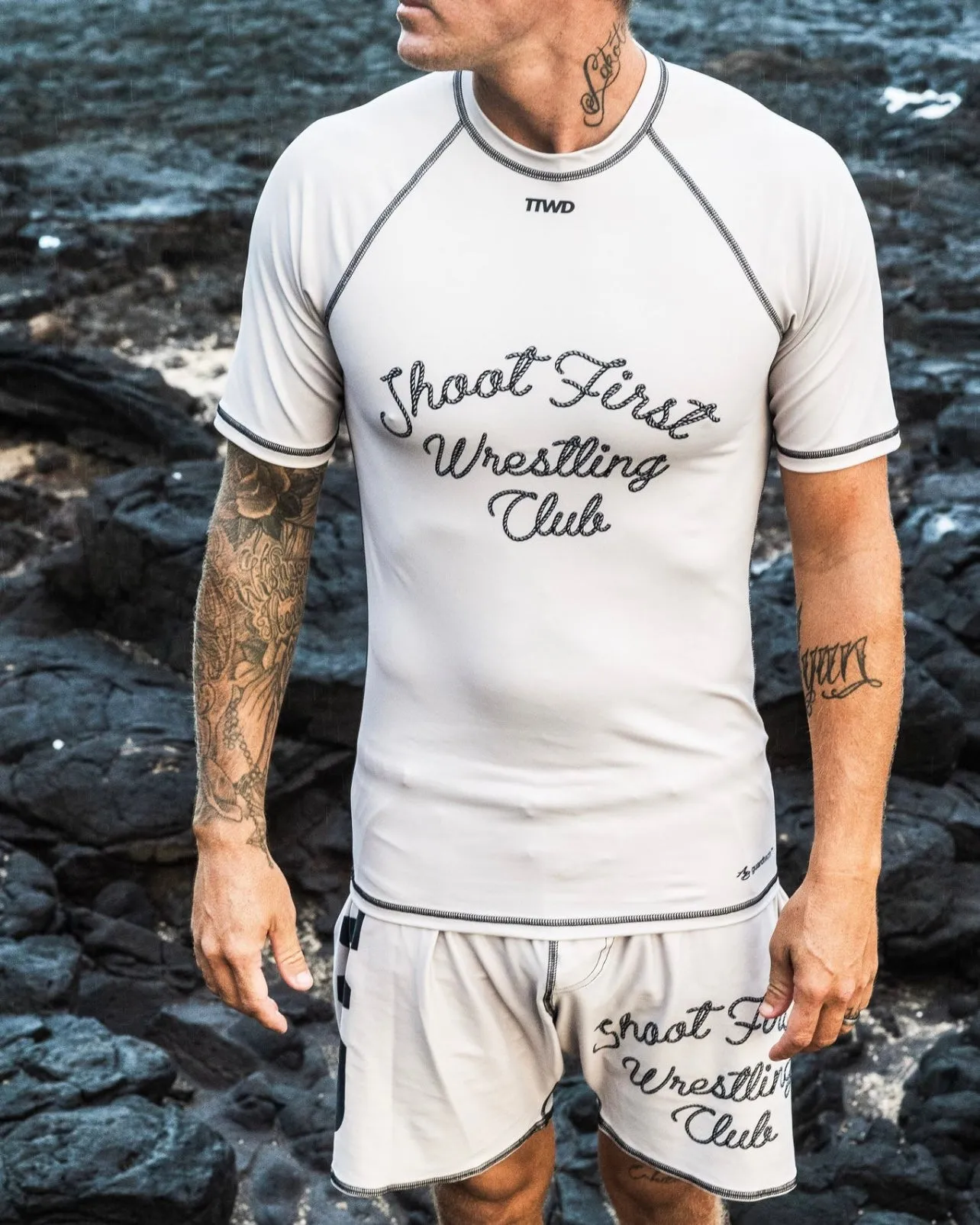 The Shoot First Training Shorts - All-Terrain-Flex™ - Bone